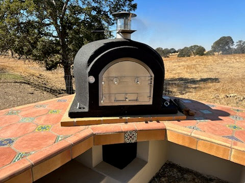 Outdoor Pizza Oven Mission Plus Steel  size 44"  Black by Artistic Ovens Customer Eduardo